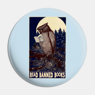 Owl: Read Banned Books Pin