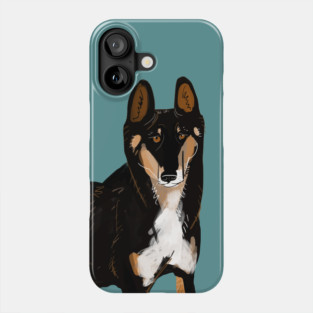 Black Alpine Dingo Phone Case