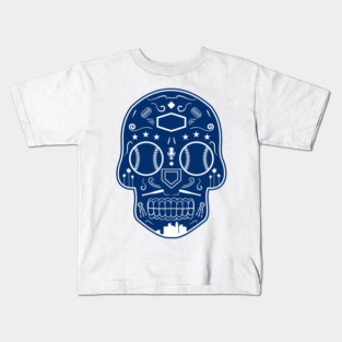 Los Angeles Baseball Sugar Skull Kids T-Shirt