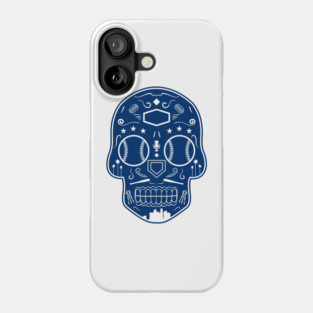 Los Angeles Baseball Sugar Skull Phone Case