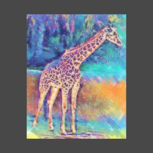 Giraffe In Pastel T-Shirt
