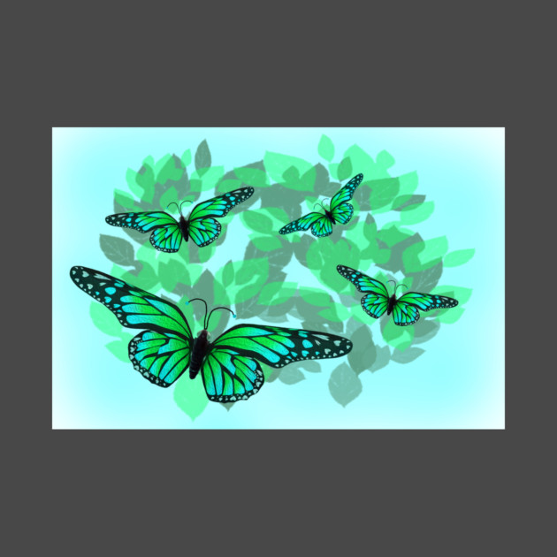 Green Butterflies by KirtTisdale