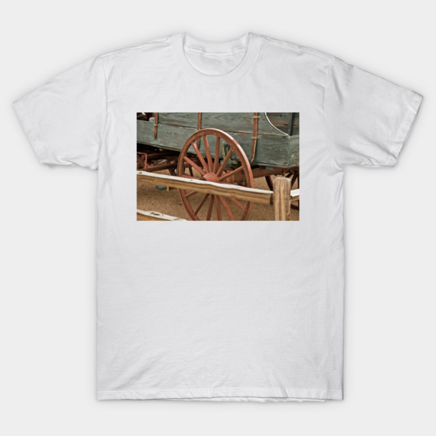 Red Wagon Wheel T-Shirt by KirtTisdale