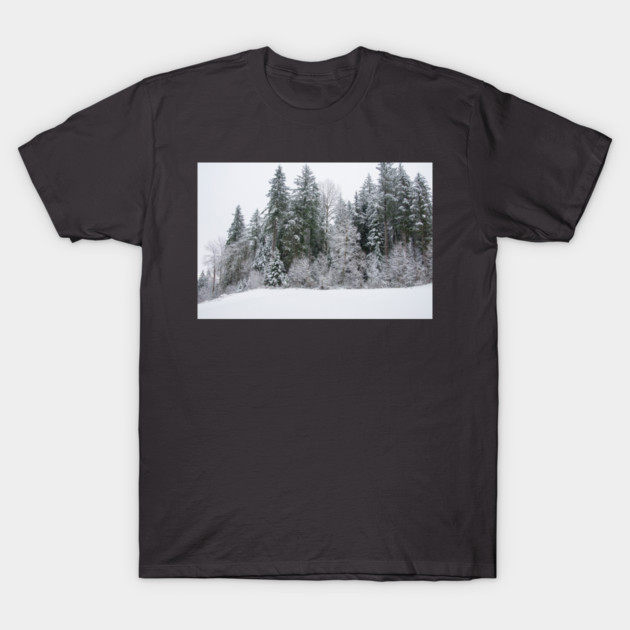 The Majestic Snow Covered Trees T-Shirt by KirtTisdale