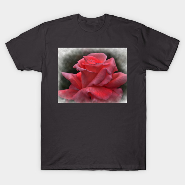A Pink Rose Bud In Watercolor T-Shirt by KirtTisdale