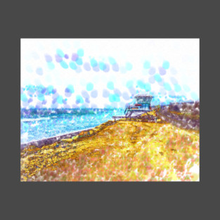 Life Guard Station On A Lonely Beach T-Shirt