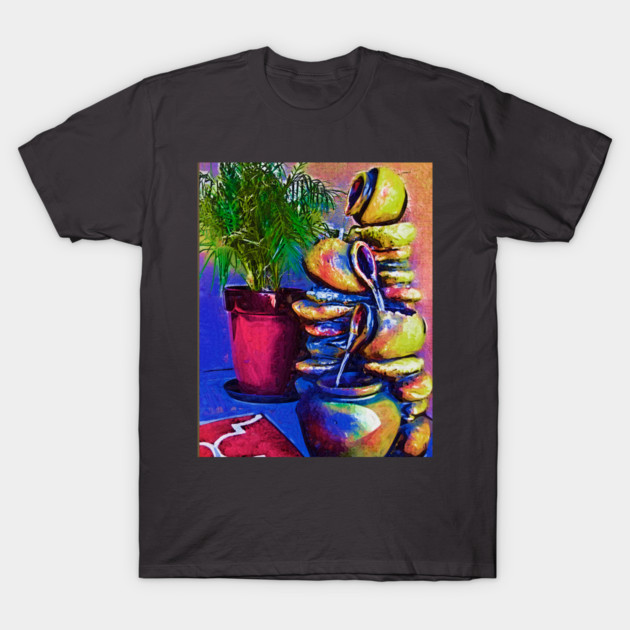 The Palm And The Fountain T-Shirt by KirtTisdale