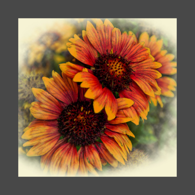 Golden Autumn Blooms by KirtTisdale