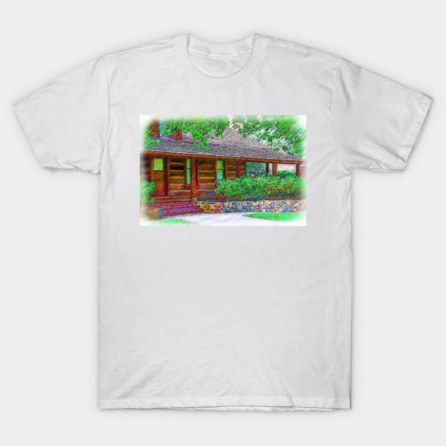 Governors Mansion Arizona Sketched T-Shirt by KirtTisdale