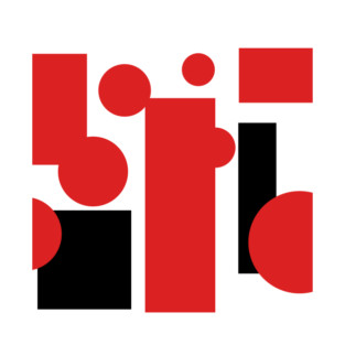 Red And Black Geometric Shapes T-Shirt