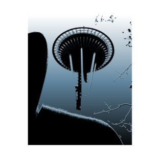 Space Needle In Abstract T-Shirt