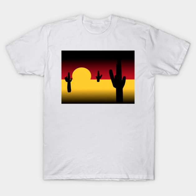 Saguaro Sunset T-Shirt by KirtTisdale