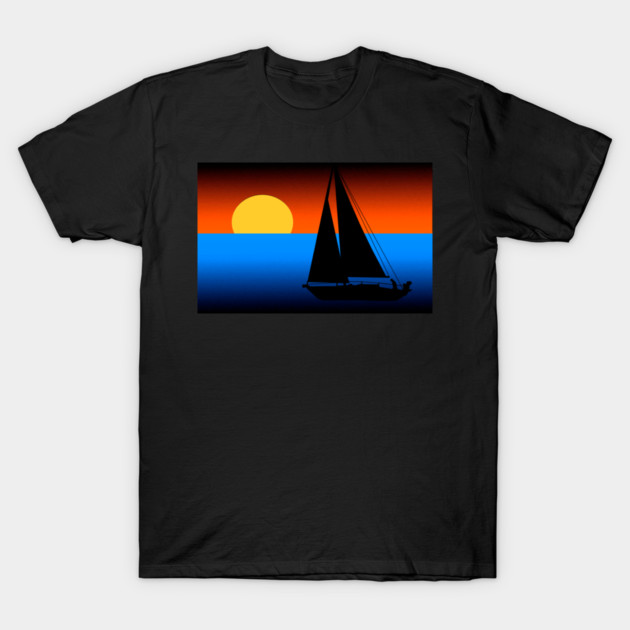 Sailing Into The Sunset T-Shirt by KirtTisdale