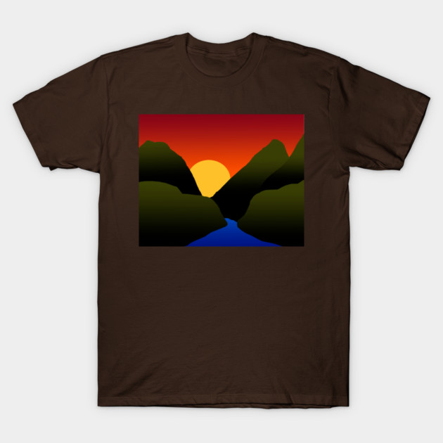 Mountain Sunset T-Shirt by KirtTisdale