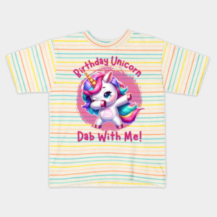Birthday Unicorn - Dab With Me Kids T-Shirt