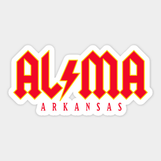 Alma, Arkansas Sticker by rt-shirts