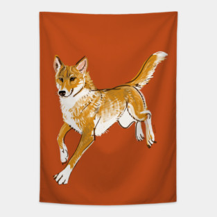 Ginger Alpine Dingo Tapestry