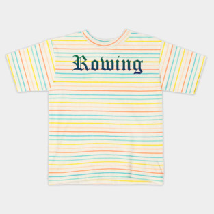 Rowing Gradient Text Kids T-Shirt