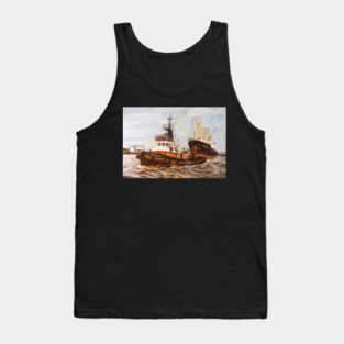 SUN TUG IRONSIDE SWINGING A SHIP TO ENTER WEST INDIA DOCK Tank Top