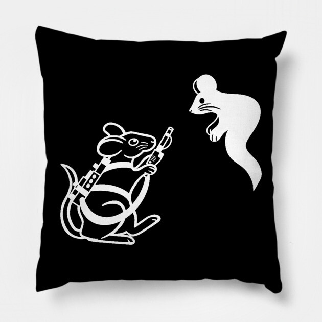 I ain't fraid of no... mouse? Pillow by DeguArts