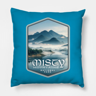 Misty Mountains National Park Pillow