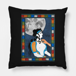 18 The Moon from The Minoan Tarot Pillow