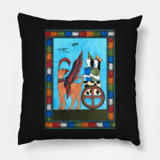 7 The Chariot from The Minoan Tarot Pillow