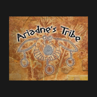 Ariadne's Tribe logo with Minoan lilies fresco T-Shirt