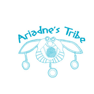 Ariadne's Tribe Official Logo in Aegean Blue T-Shirt