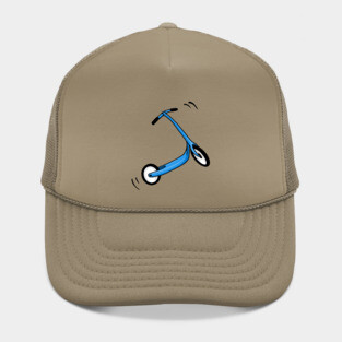 Retro Toy Scooter Blue Hat