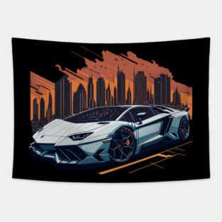 Lamborghini Aventador Luxury Car Tapestry