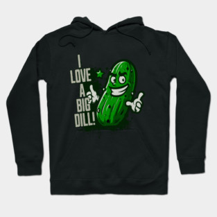 Funny Rude Humor Pickle Lover Lgbt Rainbow Big Dill Pickle Hoodie
