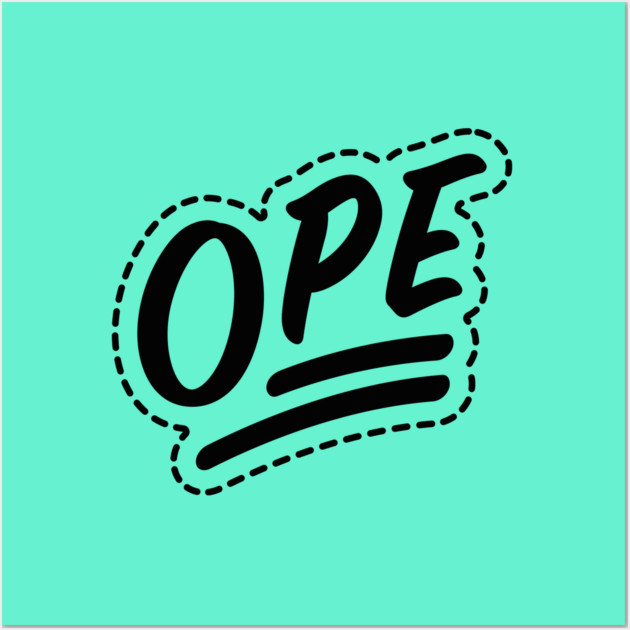 Ope - Black Wall Art by allisawr