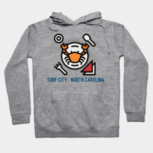 Surf City North Carolina Crab Boil Hoodie