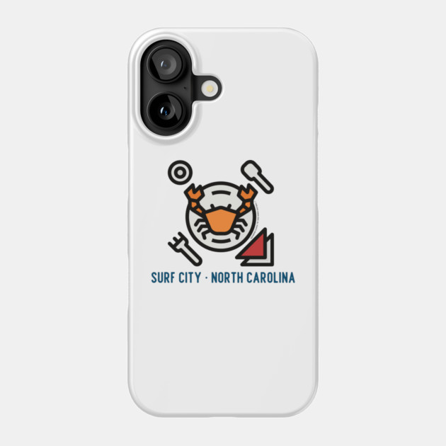 Surf City North Carolina Crab Boil Phone Case by Timeless Chaos