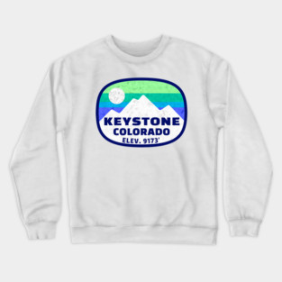 Keystone Colorado Skiing Mountains Ski Hiking Crewneck Sweatshirt