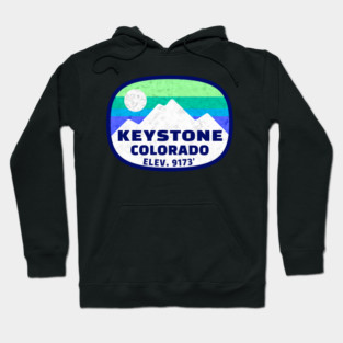 Keystone Colorado Skiing Mountains Ski Hiking Hoodie