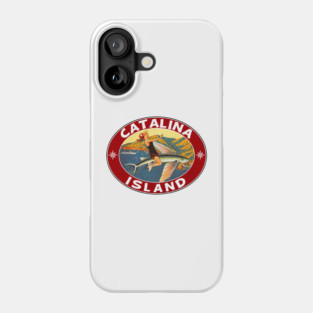 Catalina Island Island California Flying Fish Vintage Travel Phone Case