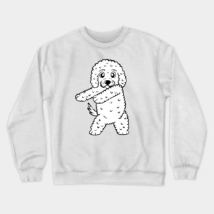 Bichon Frise Floss Like A Boss Flossing Crewneck Sweatshirt