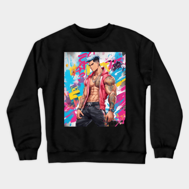 beautiful boy Crewneck Sweatshirt by animegirlnft
