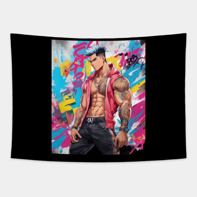 beautiful boy Tapestry by animegirlnft