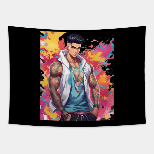 bad guy Tapestry by animegirlnft