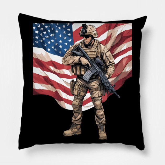 National Guard of the United States Pillow by animegirlnft