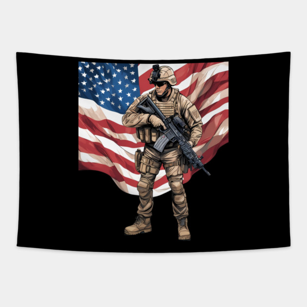 National Guard of the United States Tapestry by animegirlnft