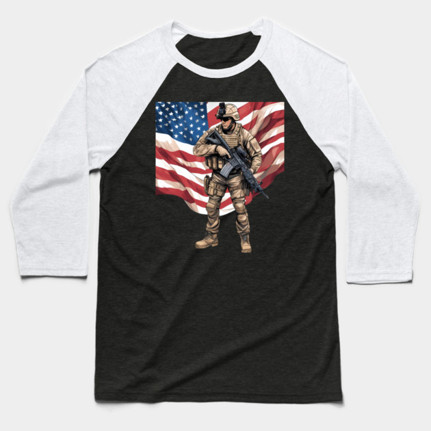 National Guard of the United States Baseball T-Shirt by animegirlnft