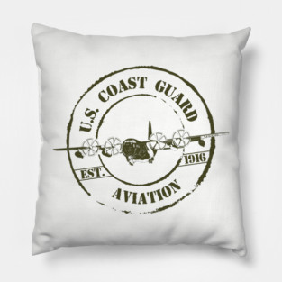 U.S. Coast Guard Aviation - Established 1916 - C-130 Aircraft Pillow
