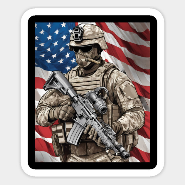 us military Sticker by animegirlnft