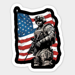 american soldier Sticker