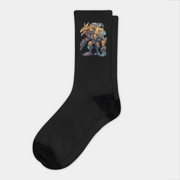 mecha monster Socks by animegirlnft