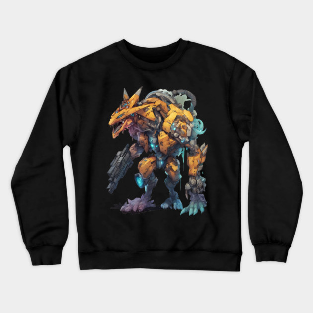 mecha monster Crewneck Sweatshirt by animegirlnft